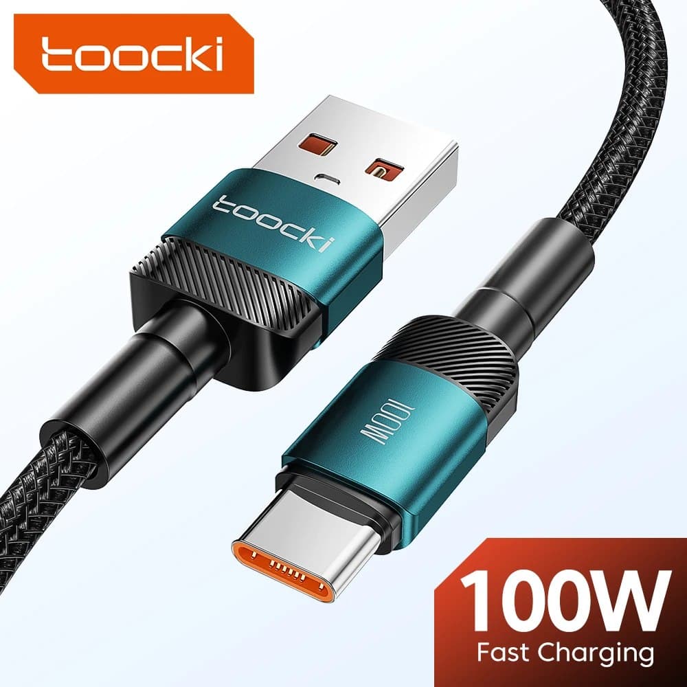 Toocki 100W 6A USB C Кабель для быстрой зарядки данных USB типа C для Huawei Honor Oneplus Realme Xiaomi Samsung USB A To C Телефонный шнур