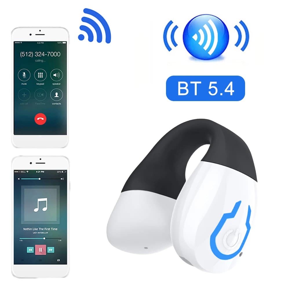 Универсальные беспроводные наушники Bluetooth-совместимые наушники с открытым ухом 5.4, водонепроницаемая одинарная спортивная гарнитура для спорта и фитнеса