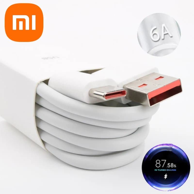 Оригинальный кабель Xiaomi 6A 120 Вт 90 Вт 67 Вт 55 Вт 33 Вт USB Type C Turbo для быстрой зарядки Mi 14 13 12 11 Pro Redmi Note 12 11 T Pro POCO X4