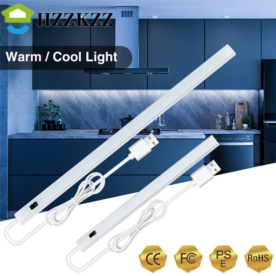 USB-светильник 5В для стола с LED-лентой, сенсорным управлением взмахом руки, датчиком движения, подсветкой, для чтения, детской комнаты, кухни, шкафа