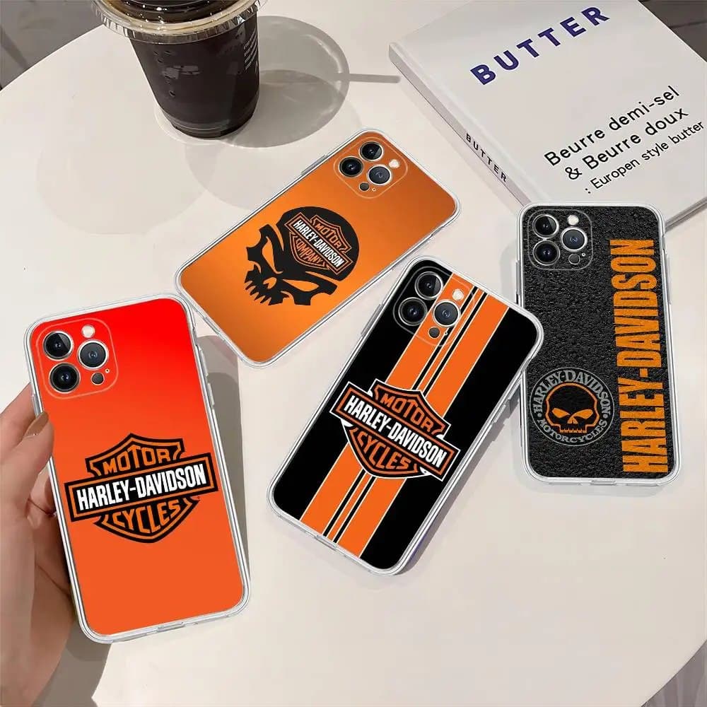 Крутой чехол для телефона H-Harley Davidson для iPhone 17 16 15 14 13 12 11 Pro Max Plus, мягкий, персонализированный, сделай сам